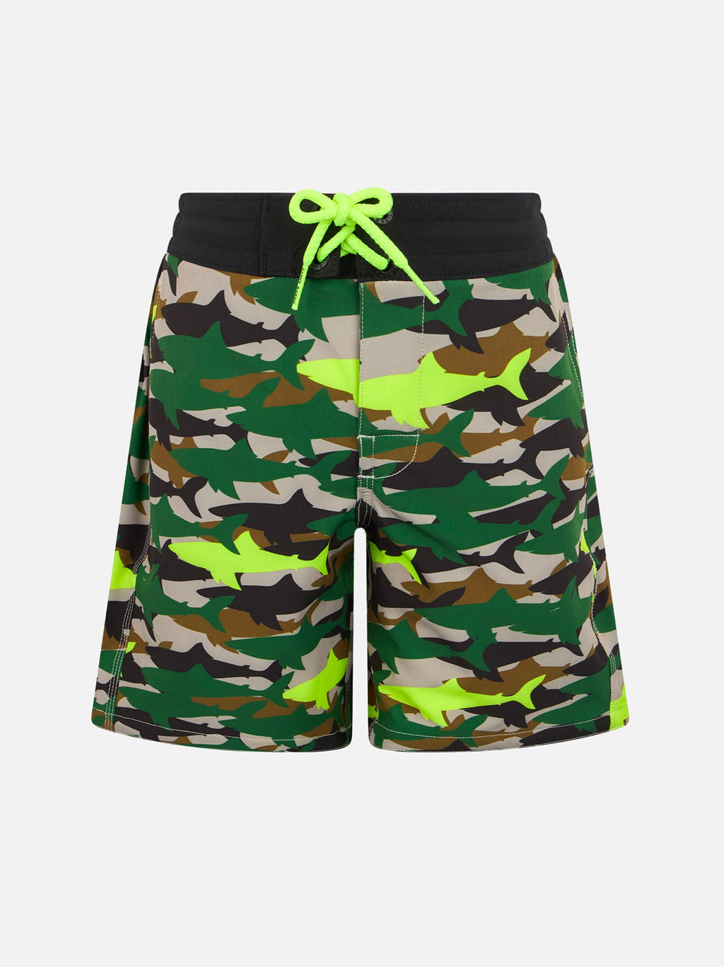Costume mare Comfort Surf Jr con stampa squali camouflage