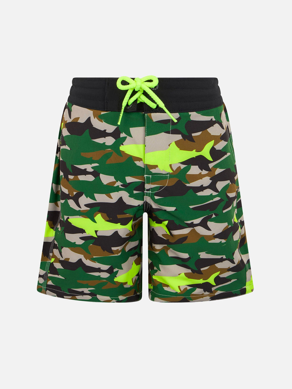 Costume mare Comfort Surf Jr con stampa squali camouflage