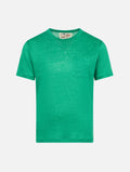 T-shirt Alex verde in lino product image 1