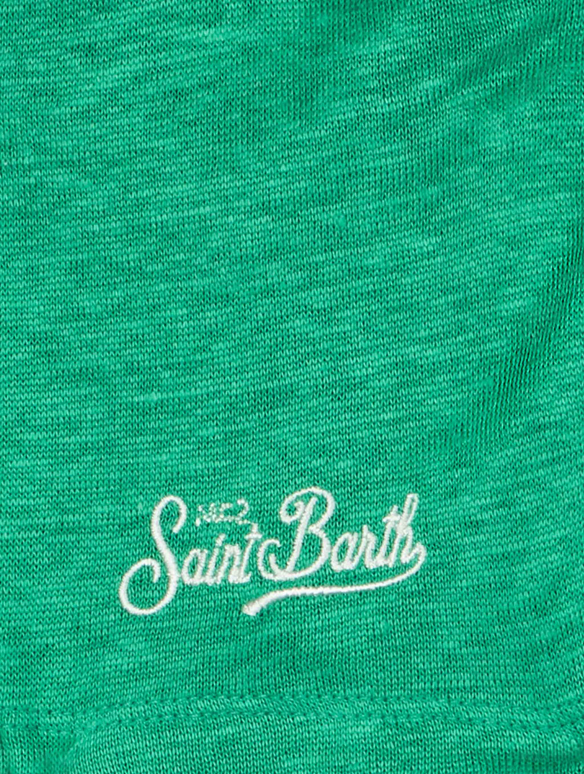 T-shirt Alex verde in lino product image 3