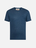 T-shirt Alex blu marino in lino product image 1