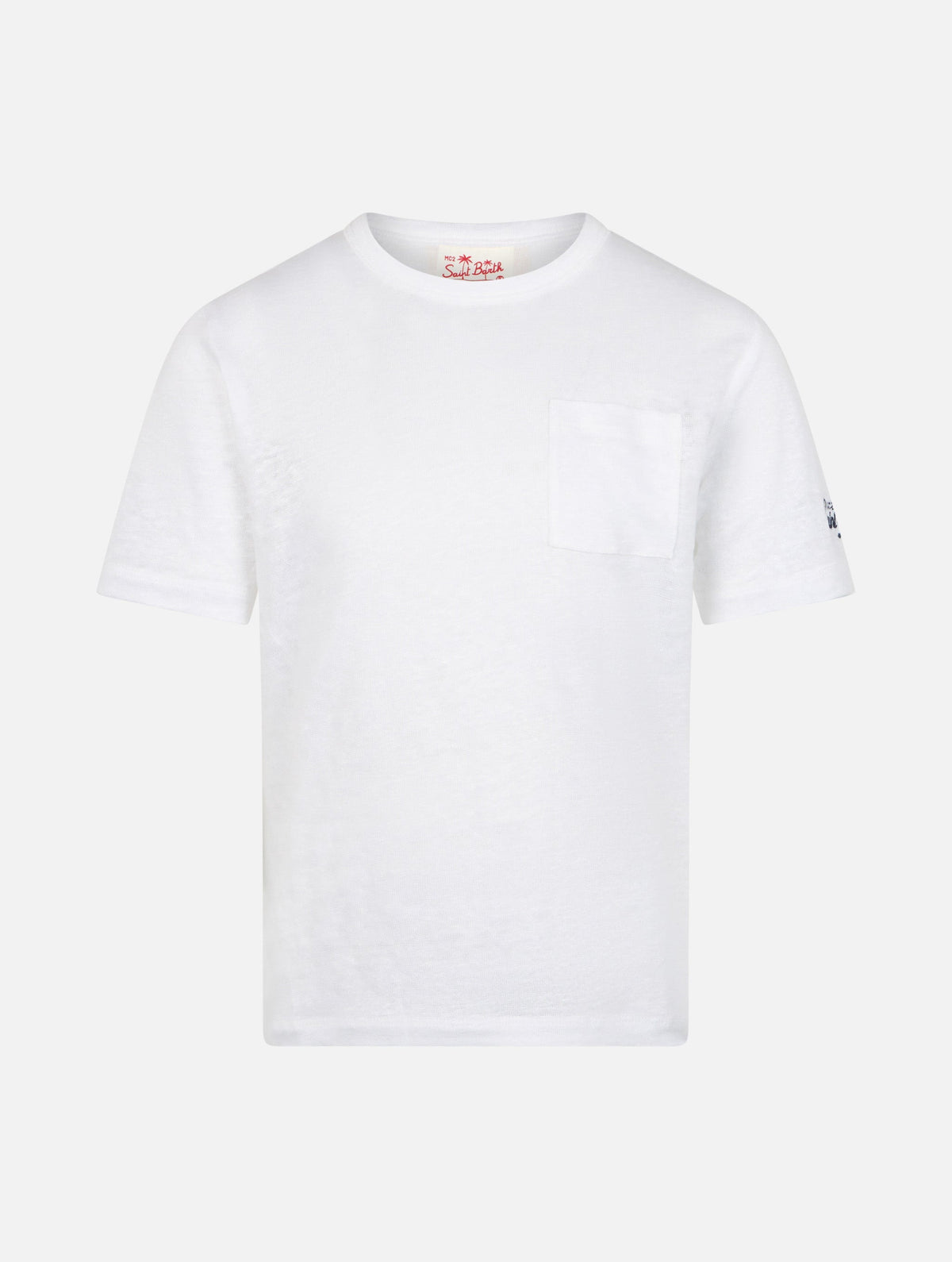 T-shirt Alex bianco panna in lino product image 1