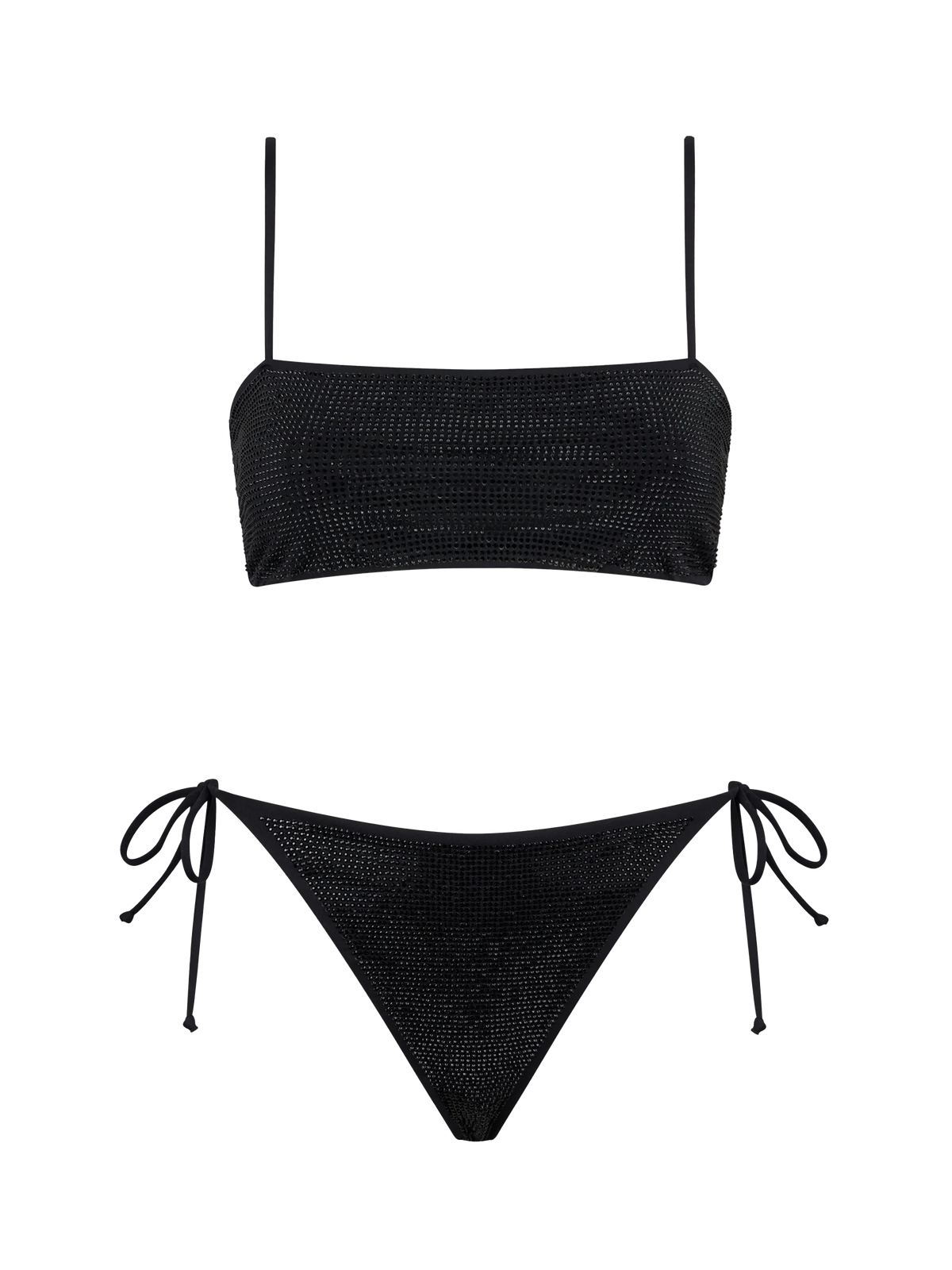 Bikini Athena Virgo fascia con strass nero