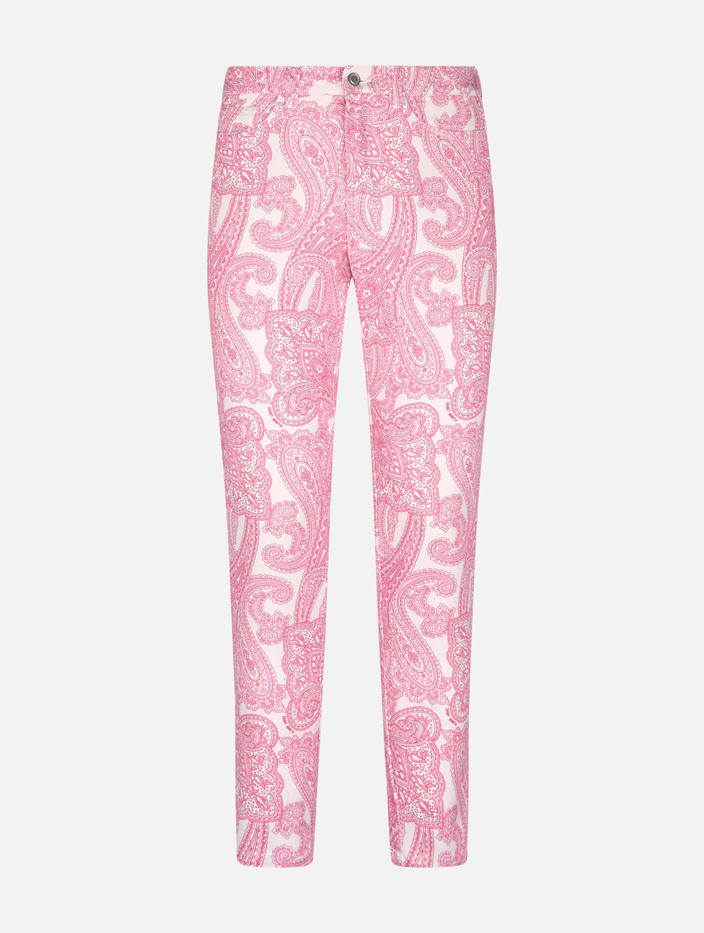 Pantaloni Belleville in denim con stampa paisley rosa