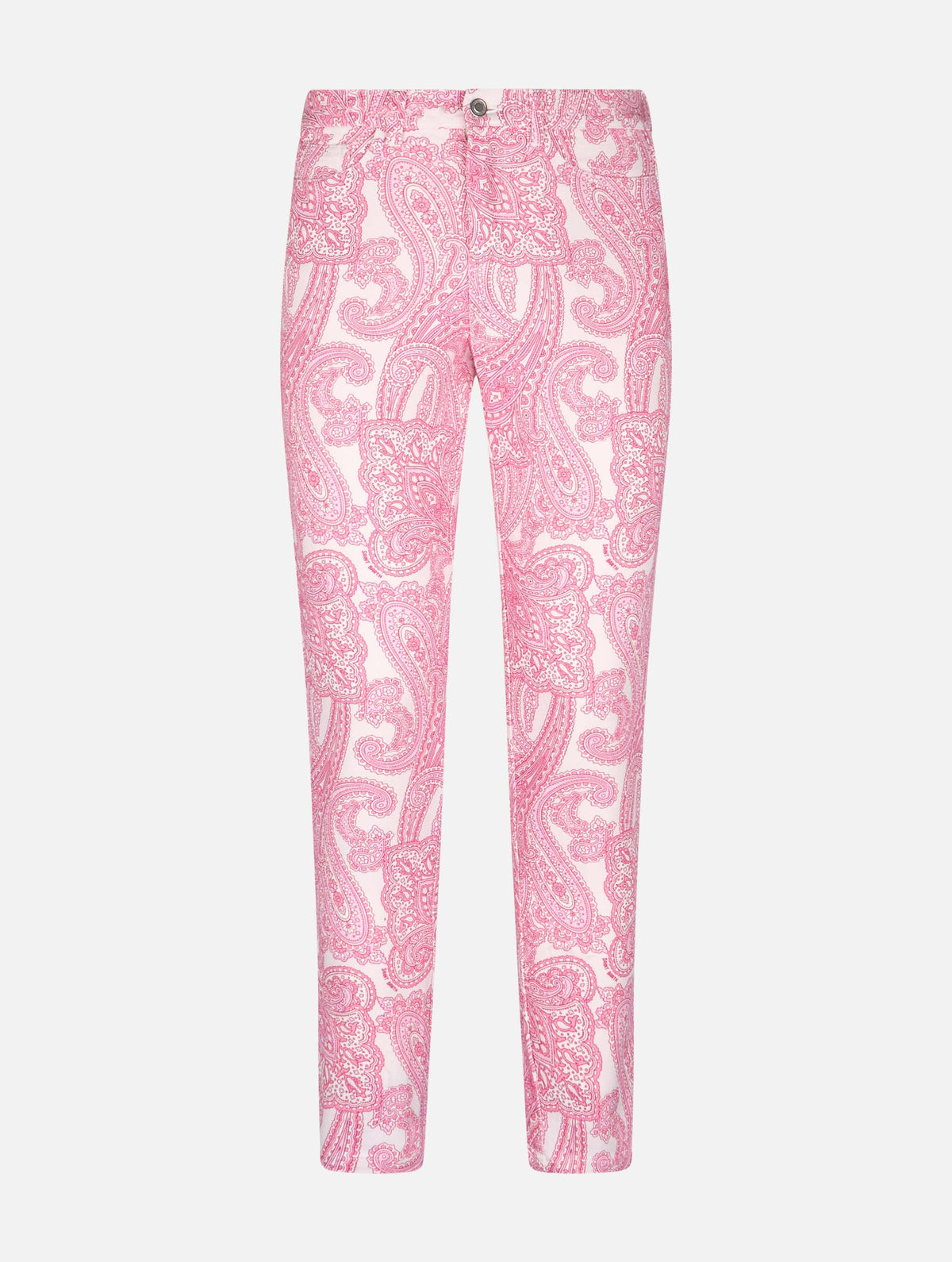 Pantaloni Belleville in denim con stampa paisley rosa