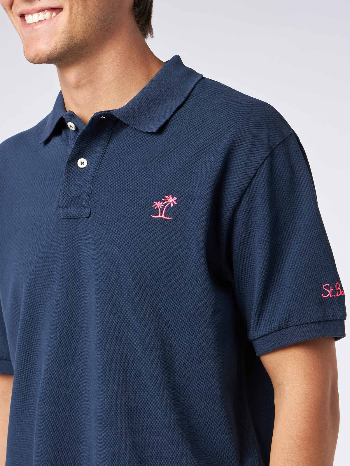 Polo Beverly Hills Vintage blu navy con ricamo logo product image 2