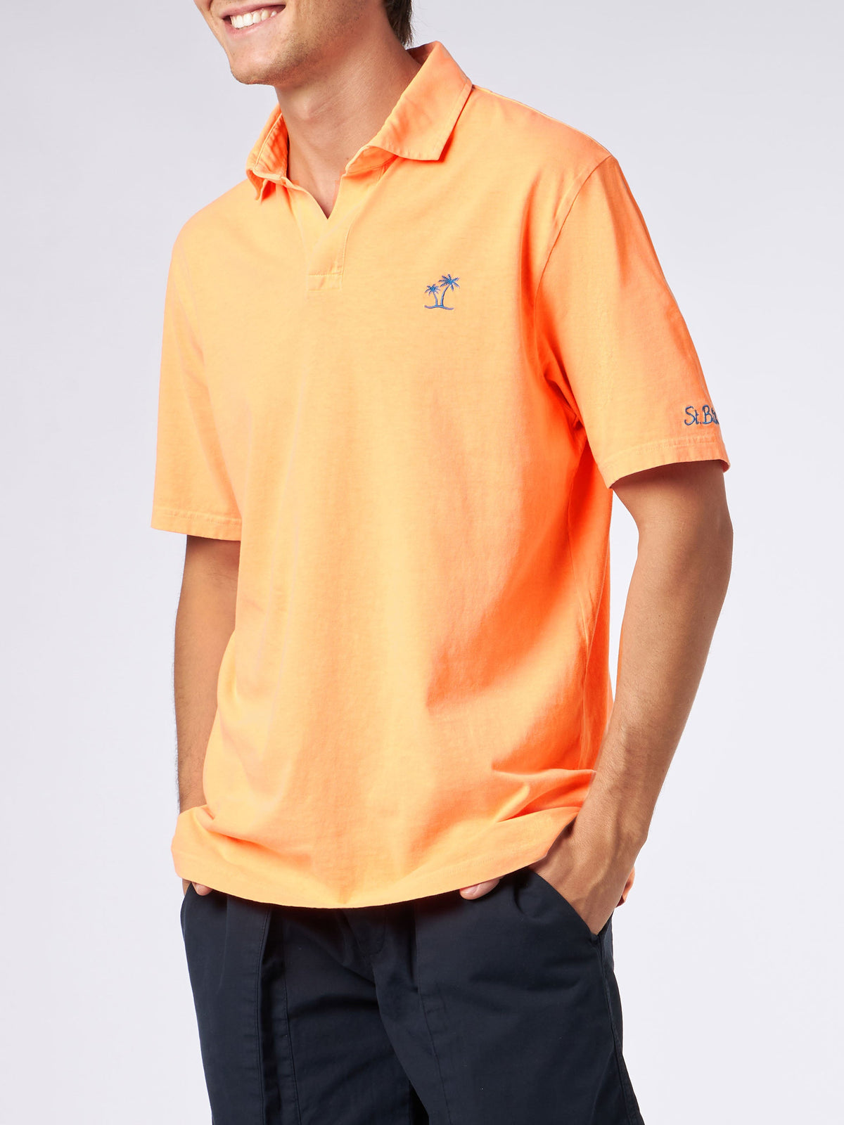 Polo Brighton arancione tinta in capo product image 1