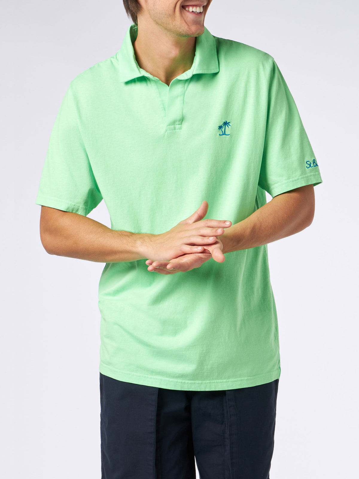 Polo Brighton verde tinta in capo product image 1