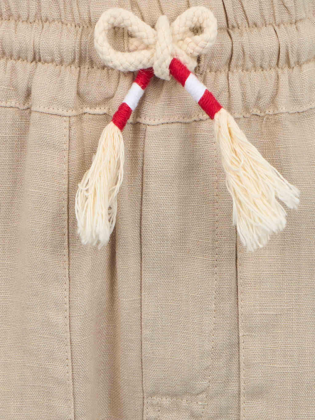 Pantaloni Calais Jr beige in lino