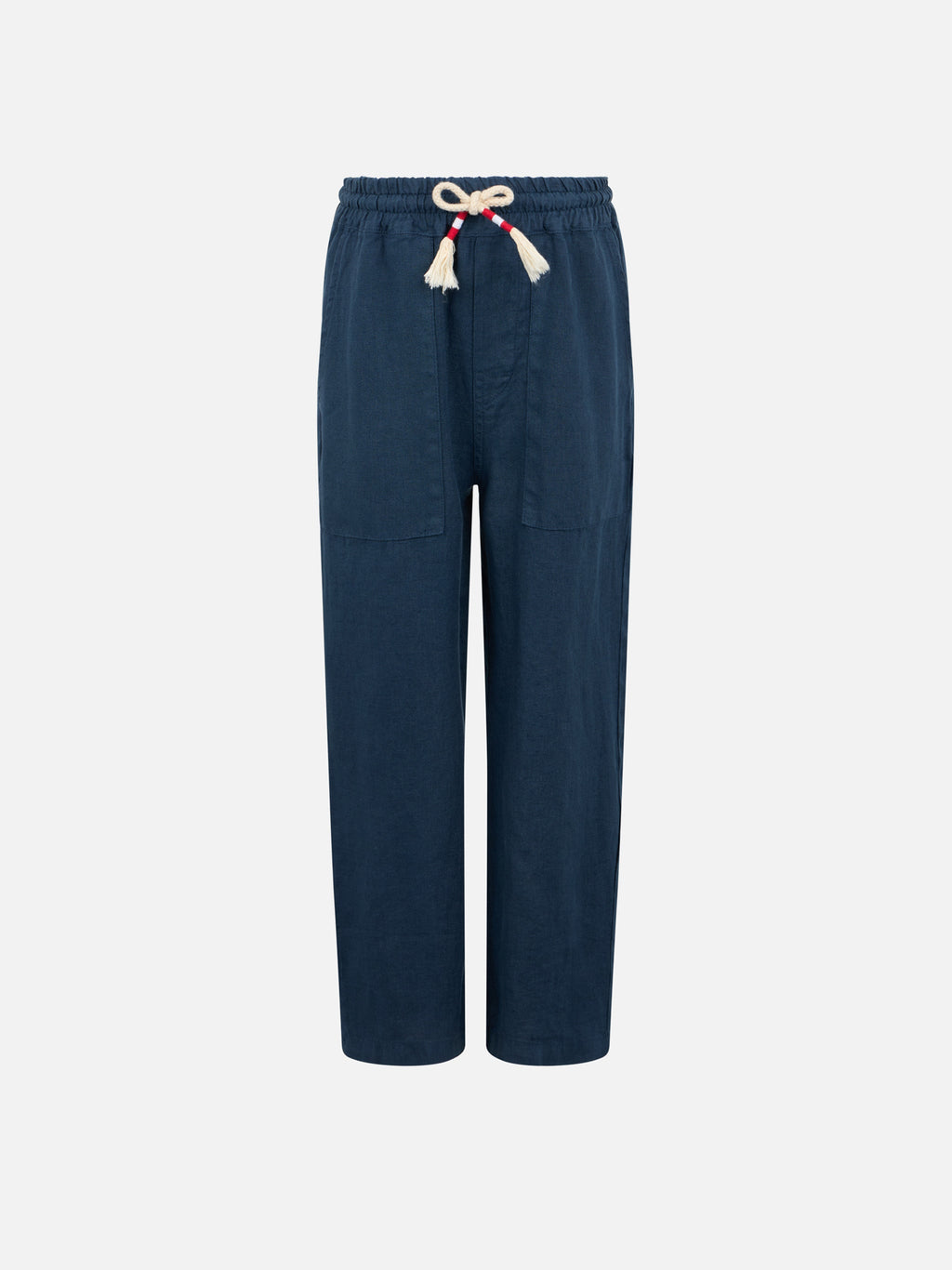 Pantaloni lunghi Calais Jr blu navy in lino