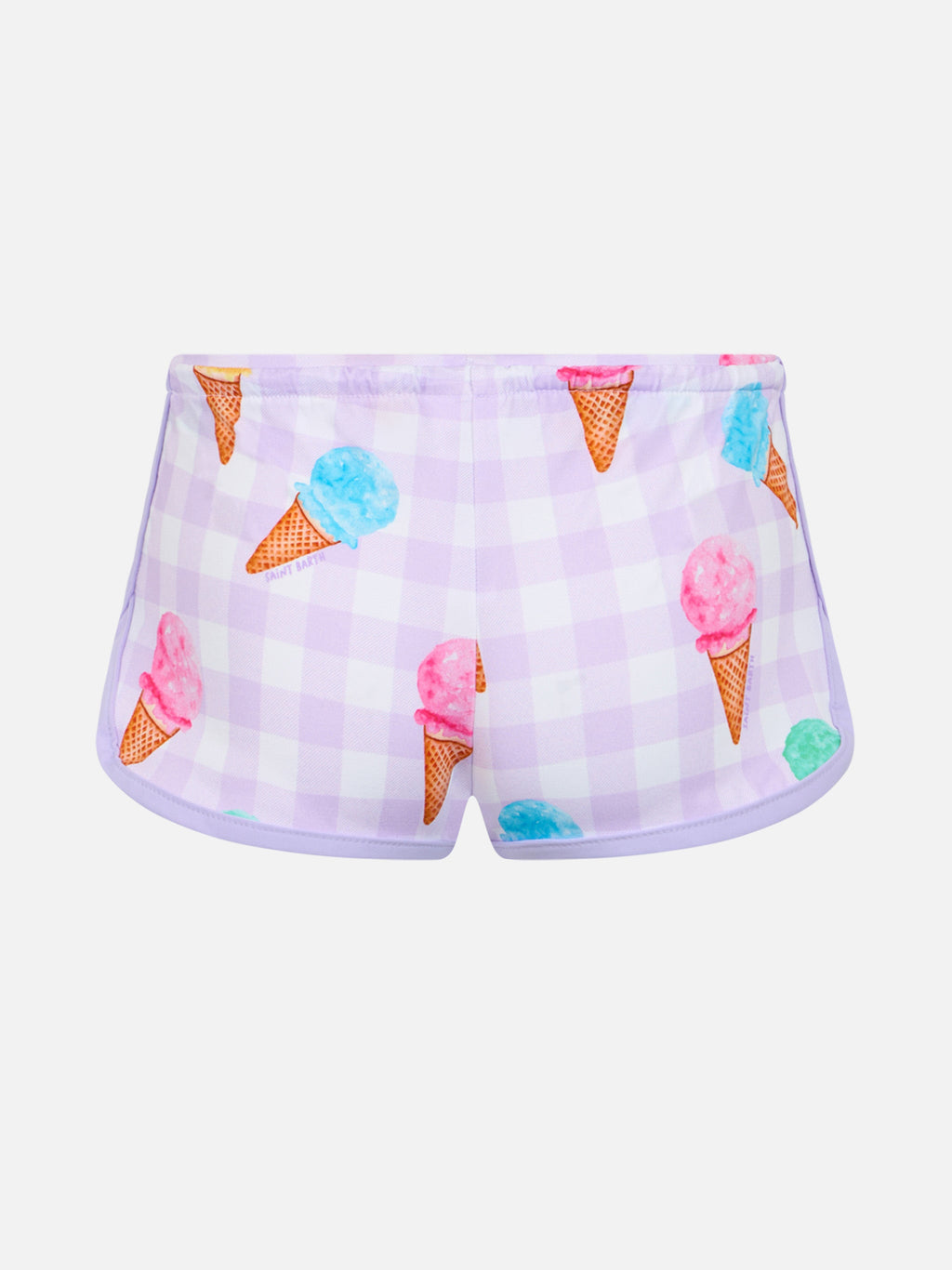 Shorts mare Coco lilla con stampa gelati vichy product image 2