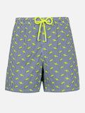 Costume mare Comfort Light blu navy con stampa squali a righe