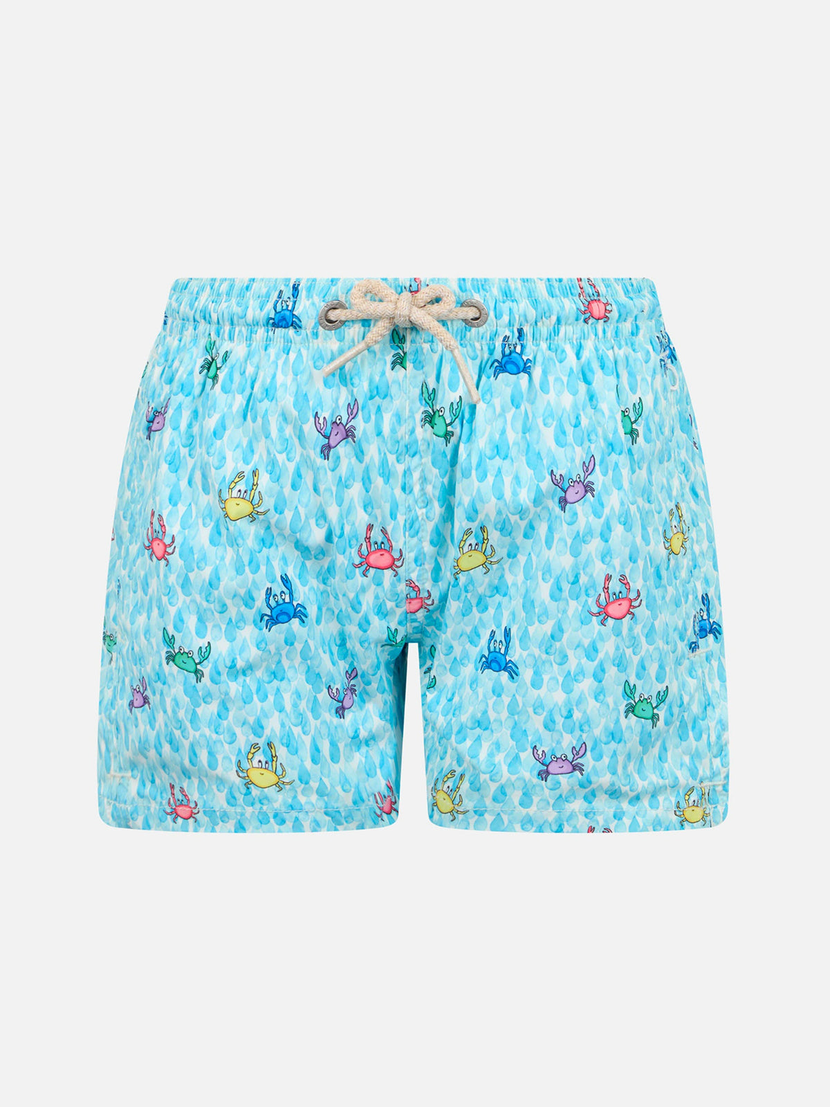 Costume mare Comfort Light Jr bianco con stampa granchi