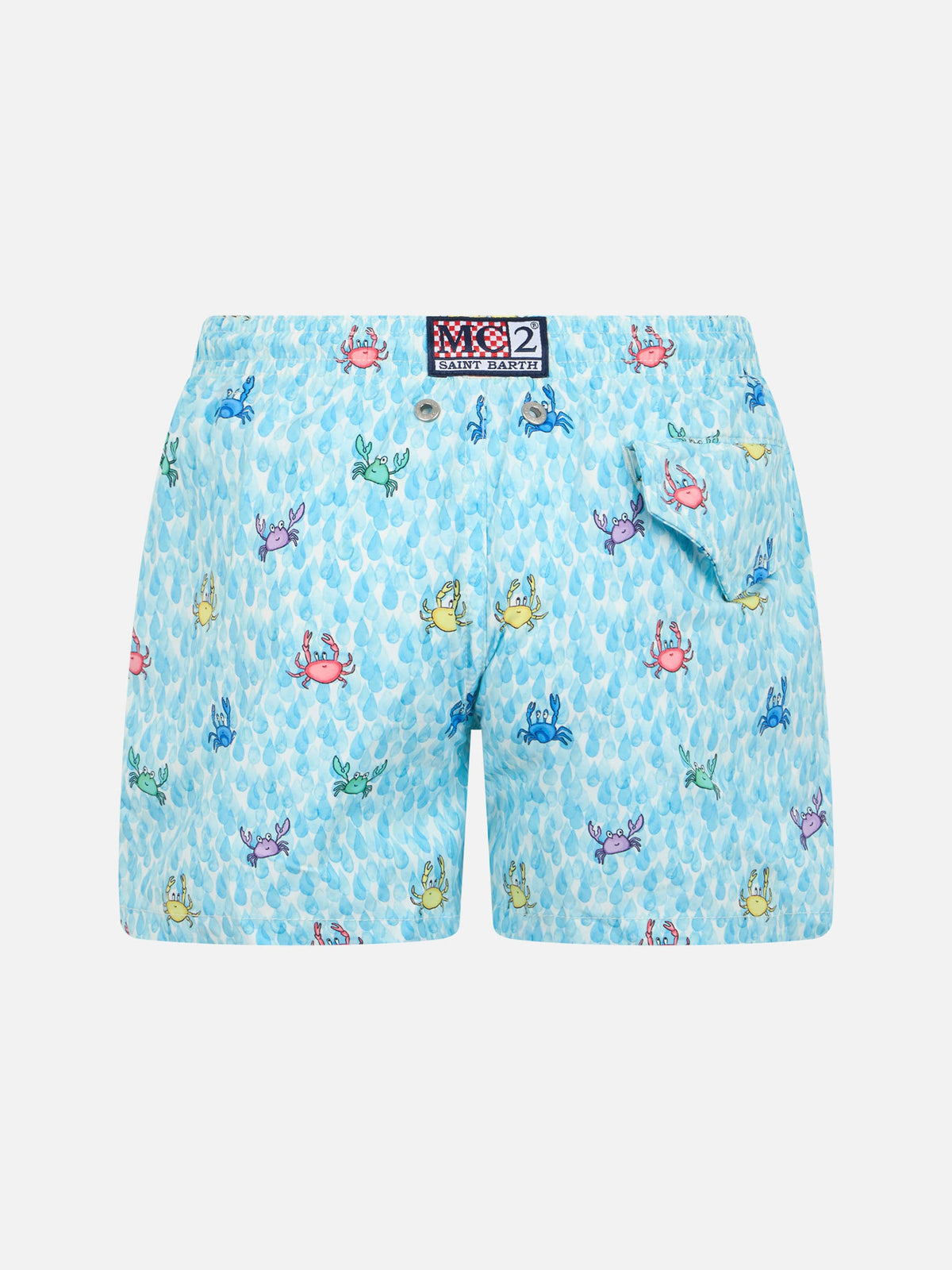 Costume mare Comfort Light Jr bianco con stampa granchi