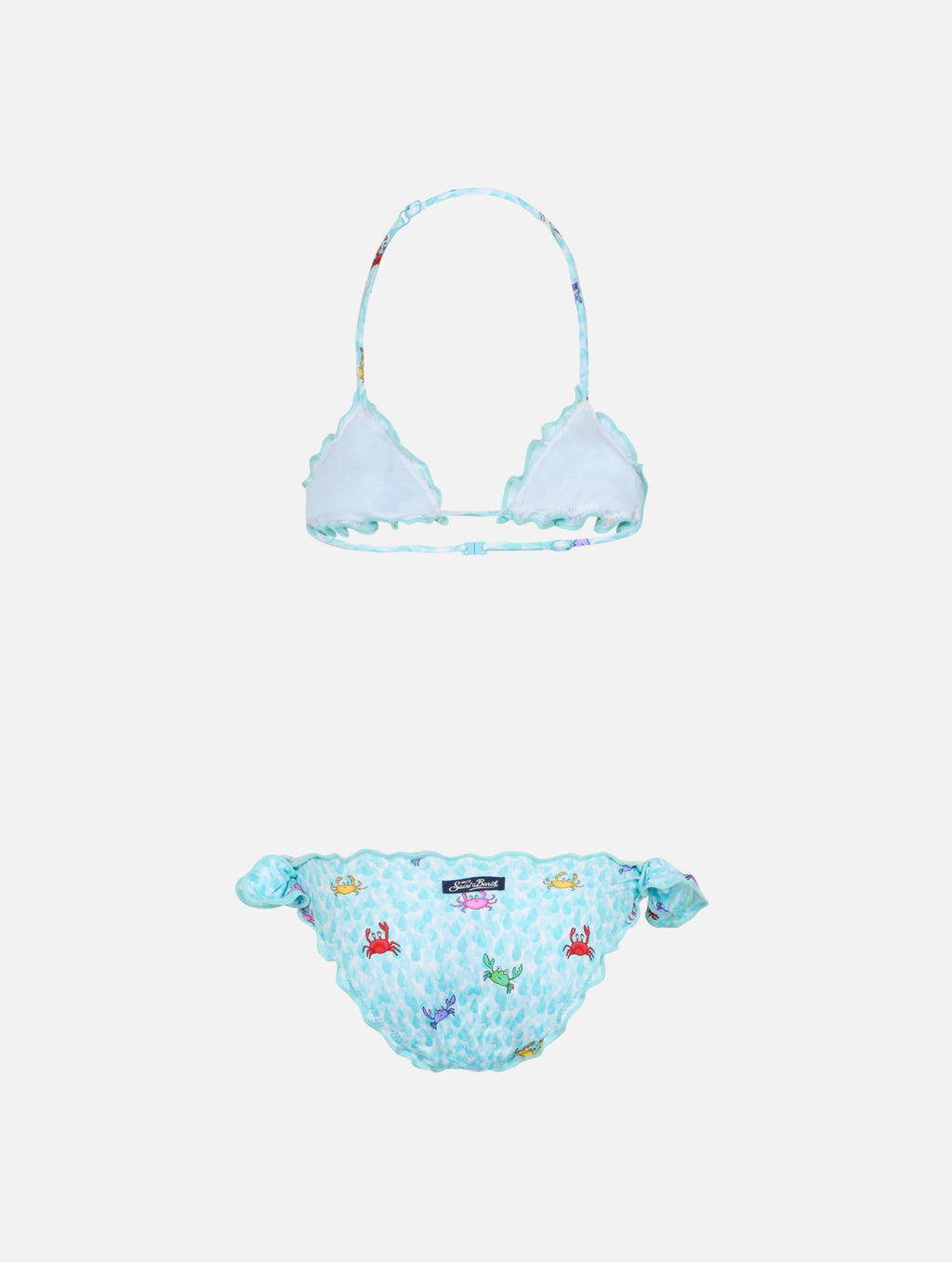 Bikini Cris con stampa granchi su fondo bianco