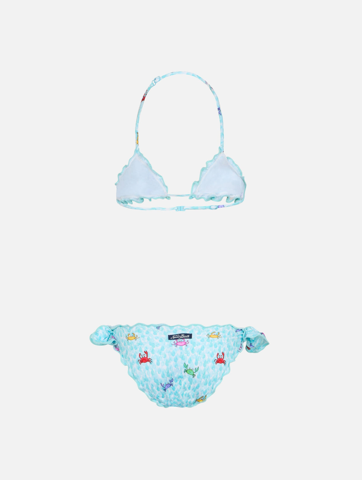 Bikini Cris con stampa granchi su fondo bianco