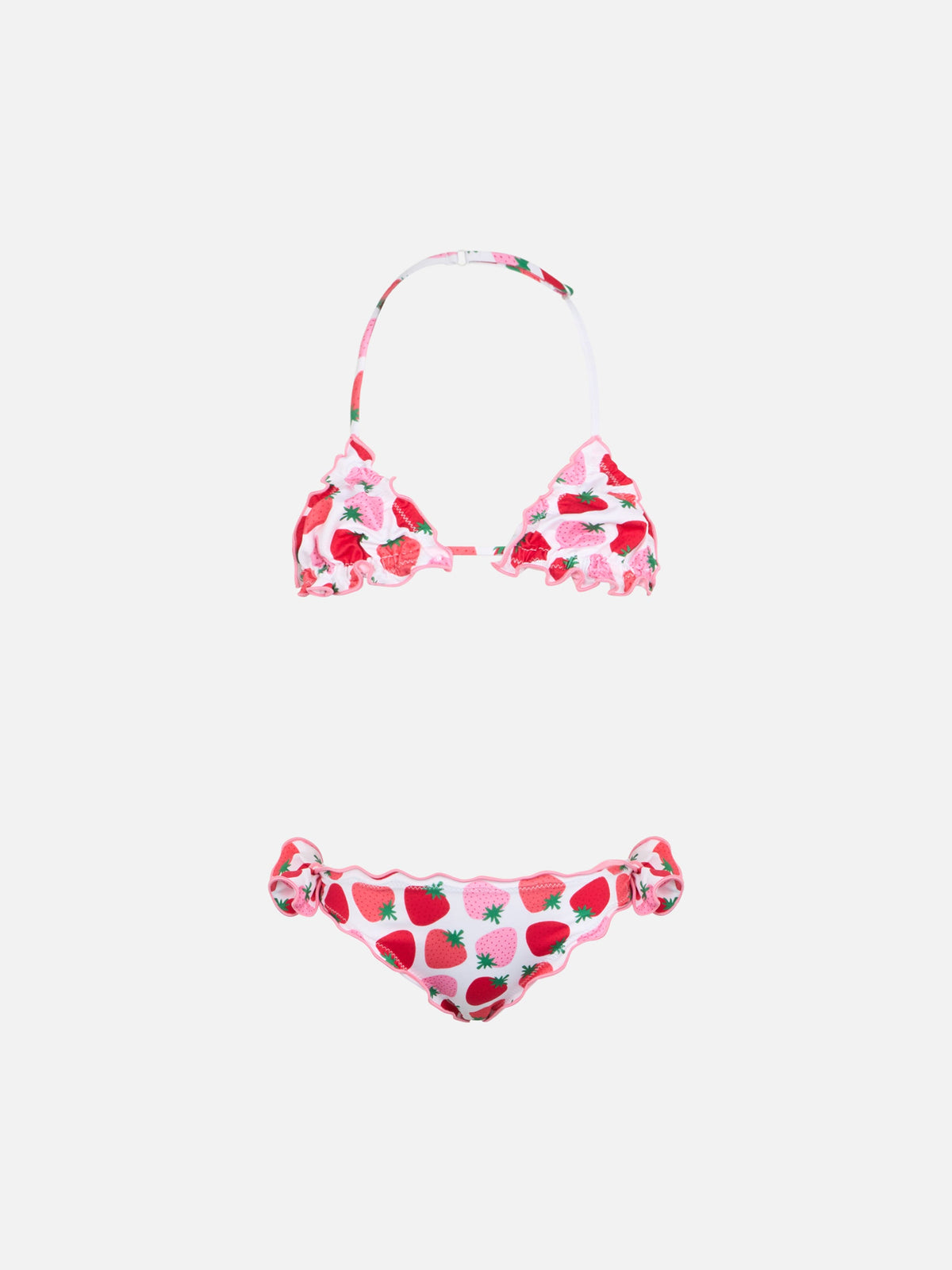 Bikini Cris bianco con stampa frutti rossi
