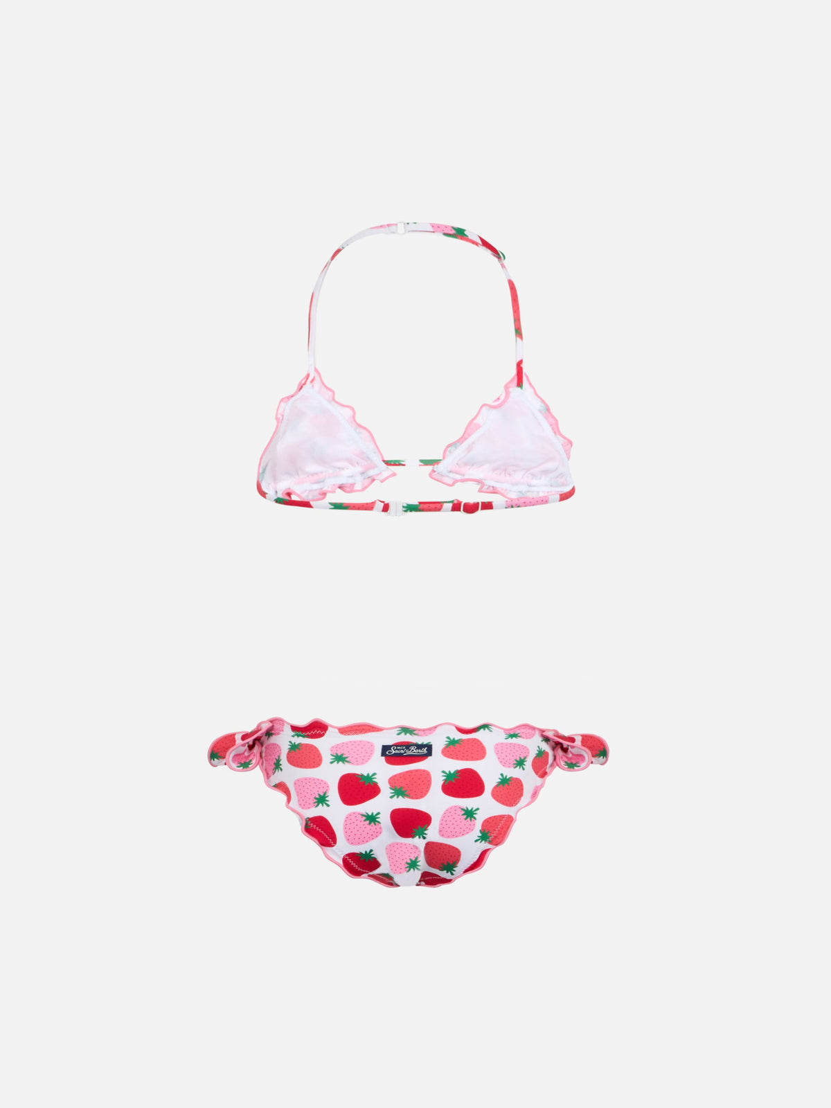 Bikini Cris bianco con stampa frutti rossi