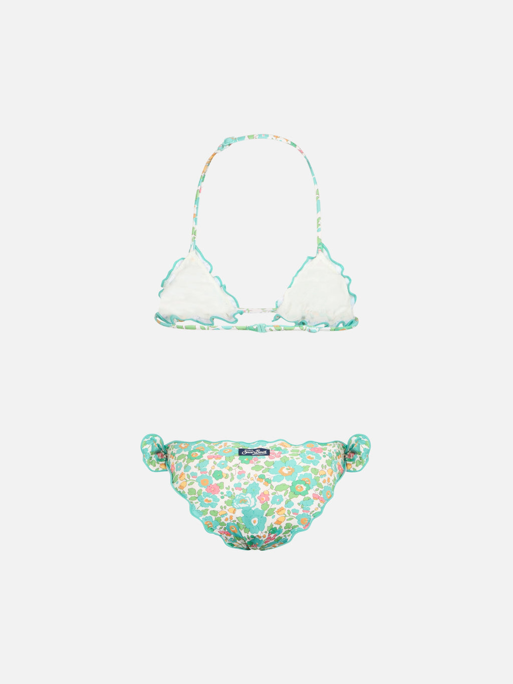 Bikini Cris verde acqua con stampa floreale Betsy | Made with Liberty Fabric
