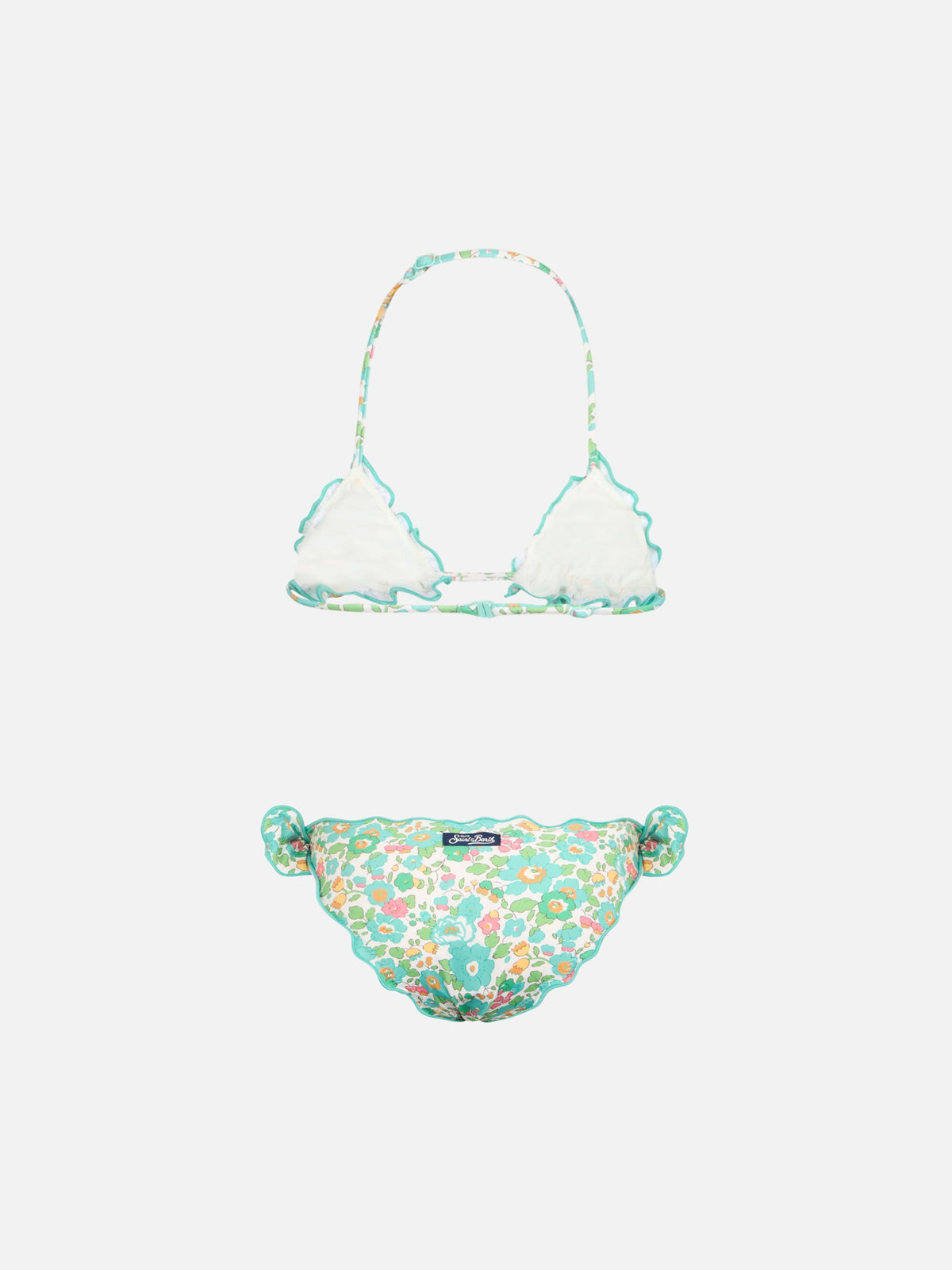 Bikini Cris verde acqua con stampa floreale Betsy | Made with Liberty Fabric