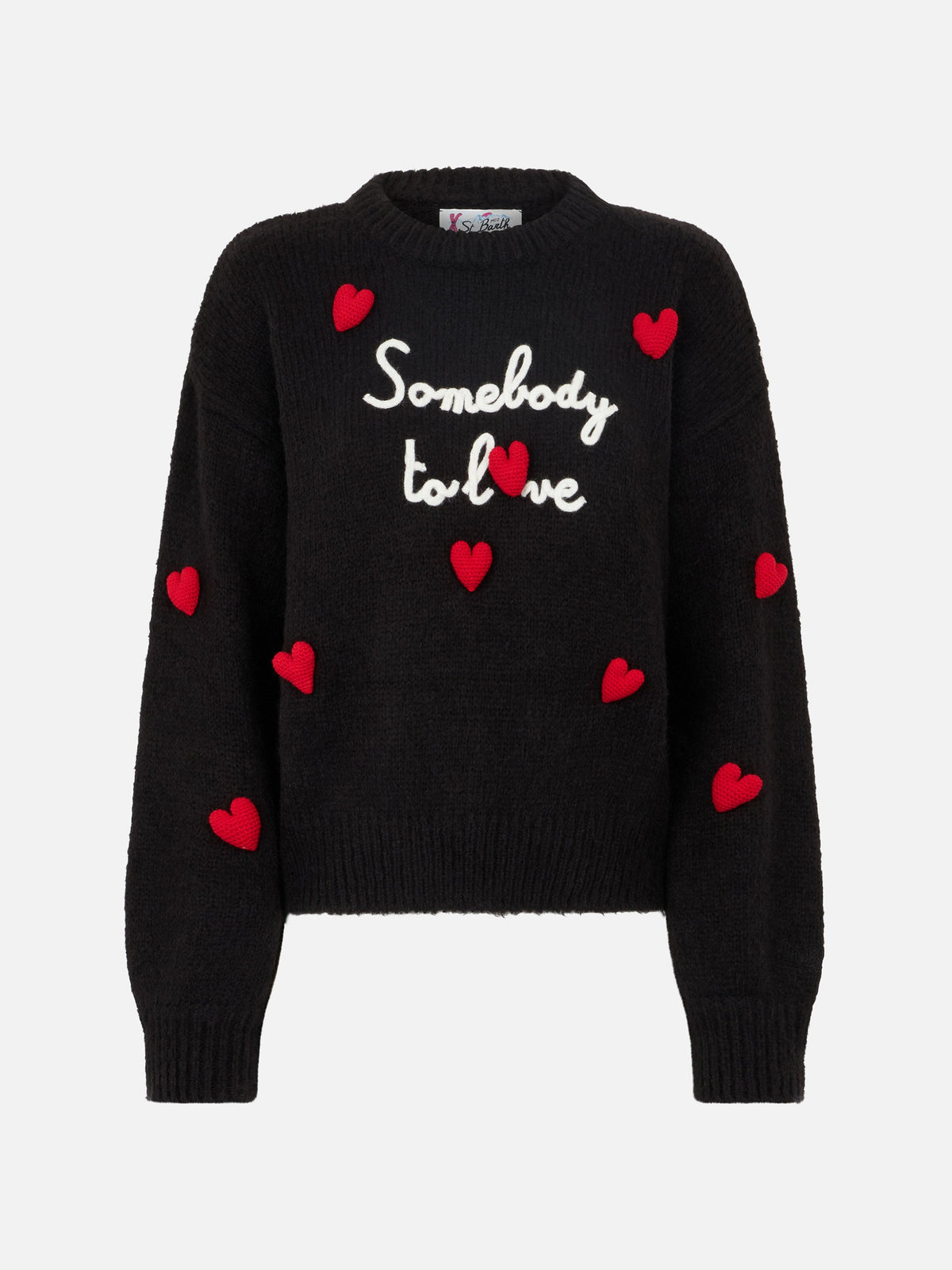 Maglia Danya Soft nera con ricamo Somebody to love