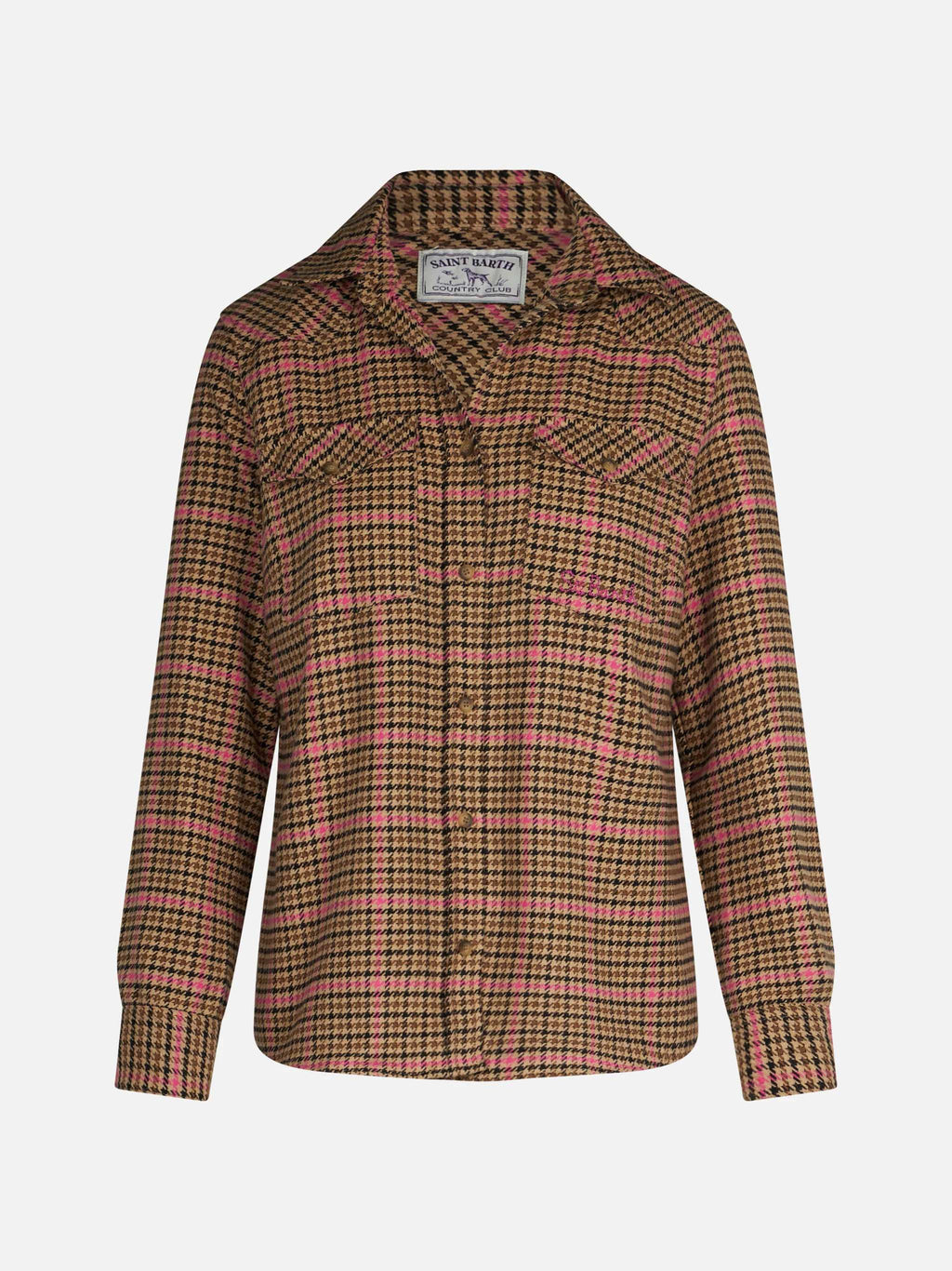 Overshirt Deer bianco e nero pied de poule product image 4