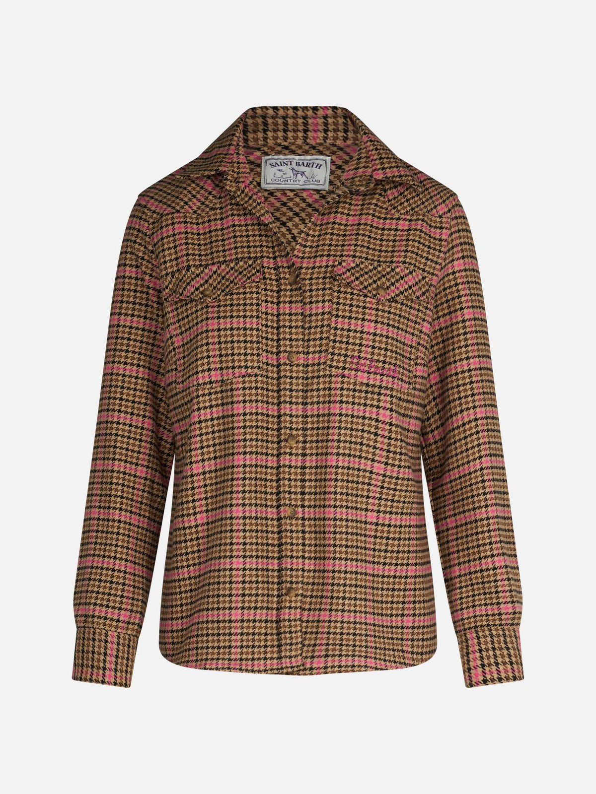 Overshirt Deer bianco e nero pied de poule product image 4