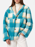 Giacca reversibile Dorys effetto montone con stampa tartan product image 1