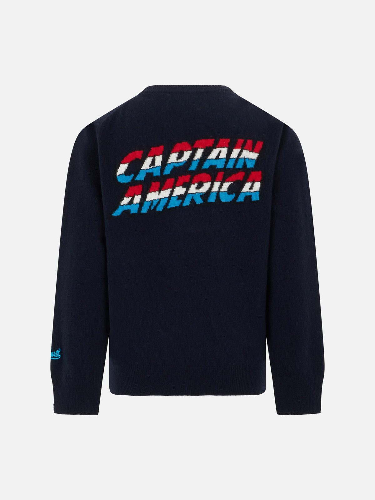Maglione Douglas blu navy con jacquard Captain America | Special Edition
