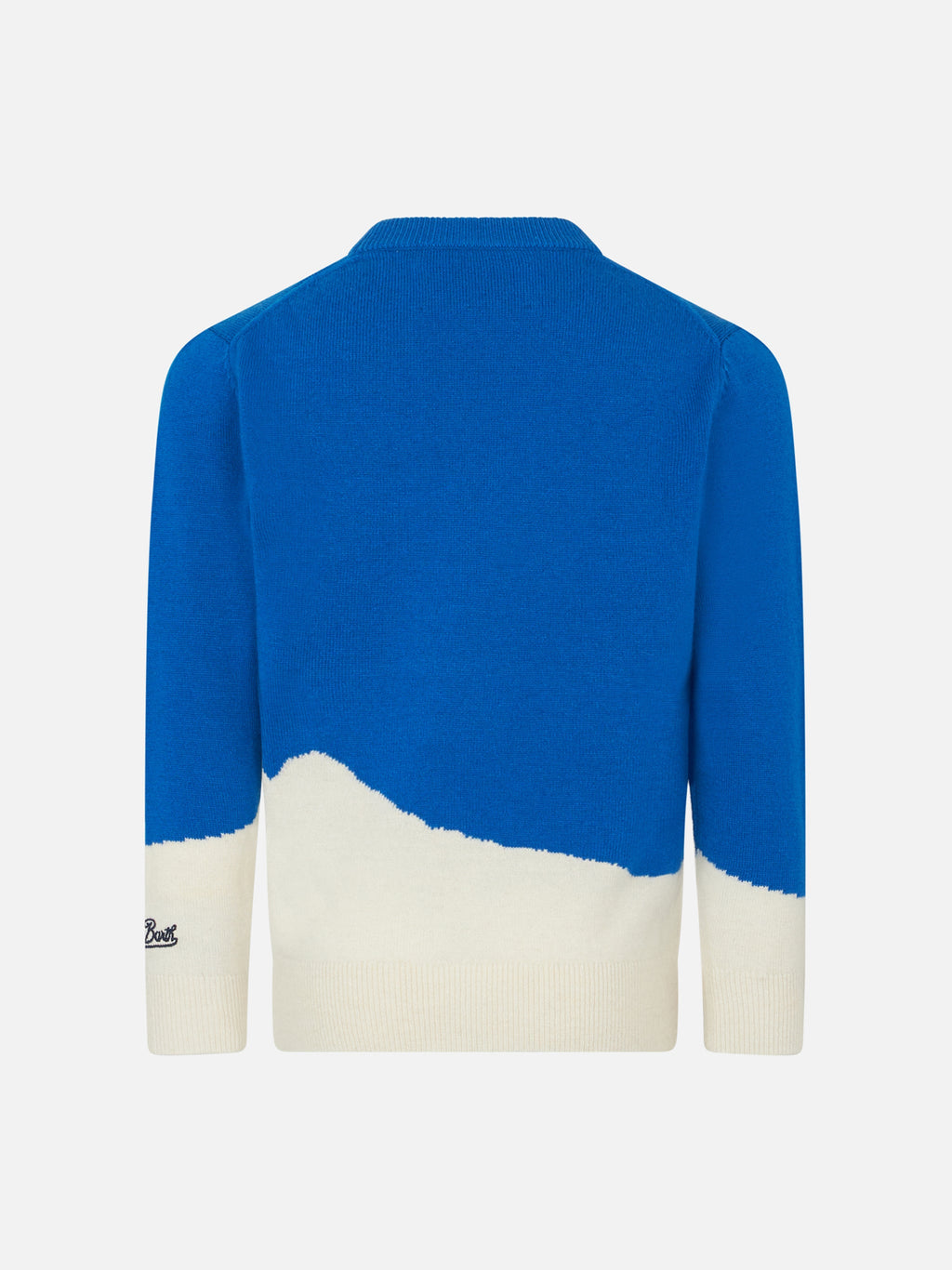 Maglia girocollo Douglas con jacquard cartolina Courmayeur a trecce