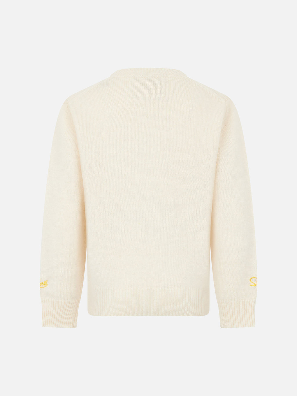 Maglia Douglas bianca con jacquard famiglia Simpson | Special Edition