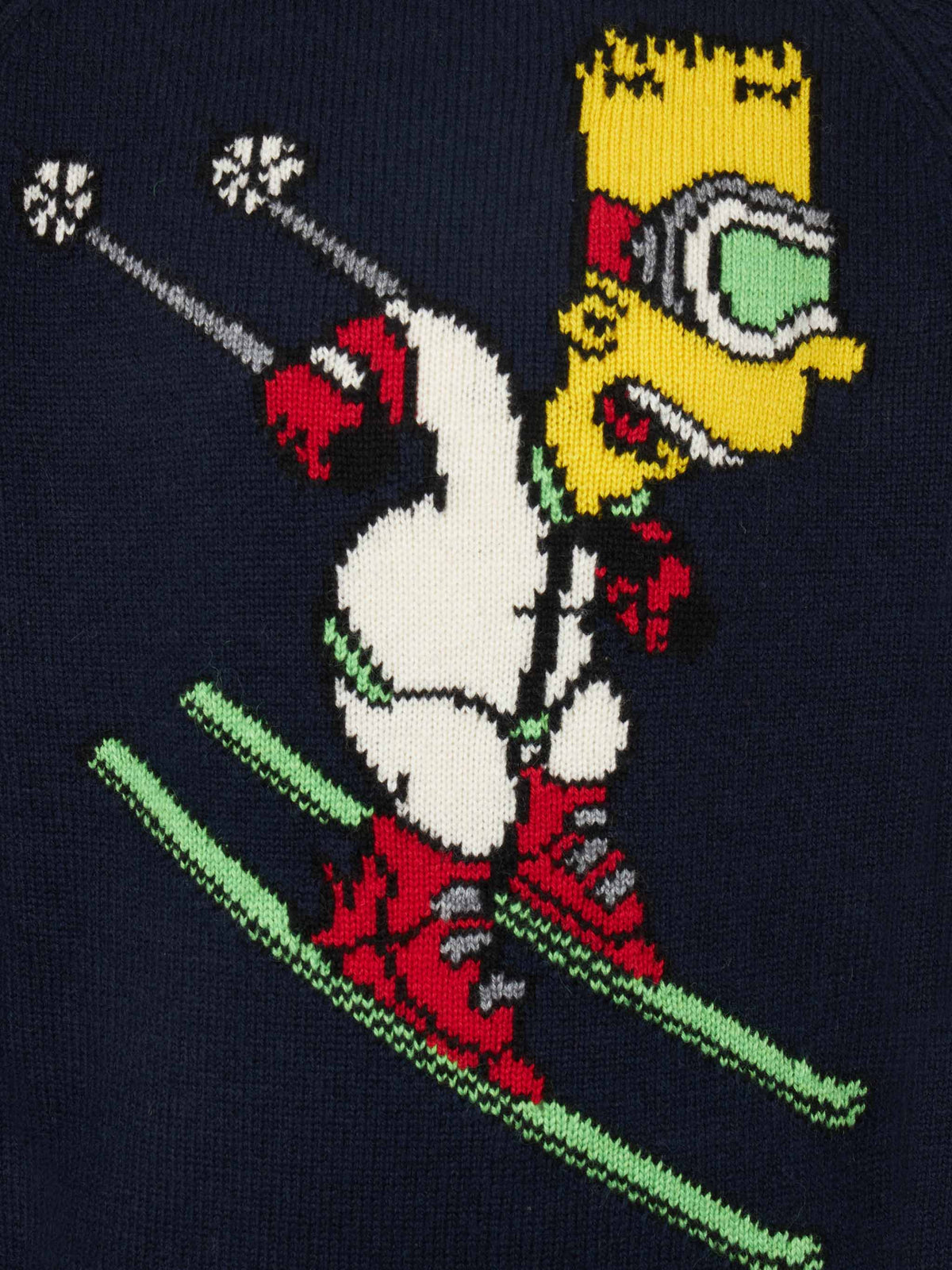 Maglia girocollo Douglas blu navy con jacquard Bart Simpson | Special Edition