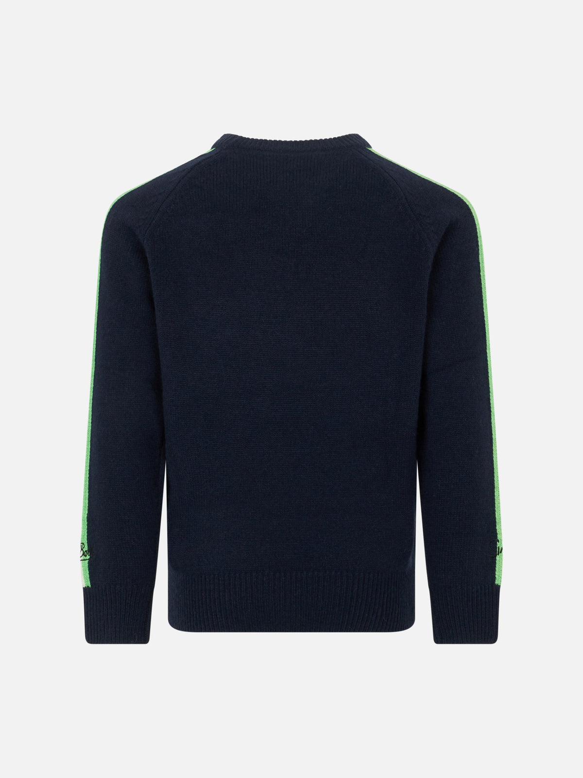 Maglia girocollo Douglas blu navy con jacquard Bart Simpson | Special Edition