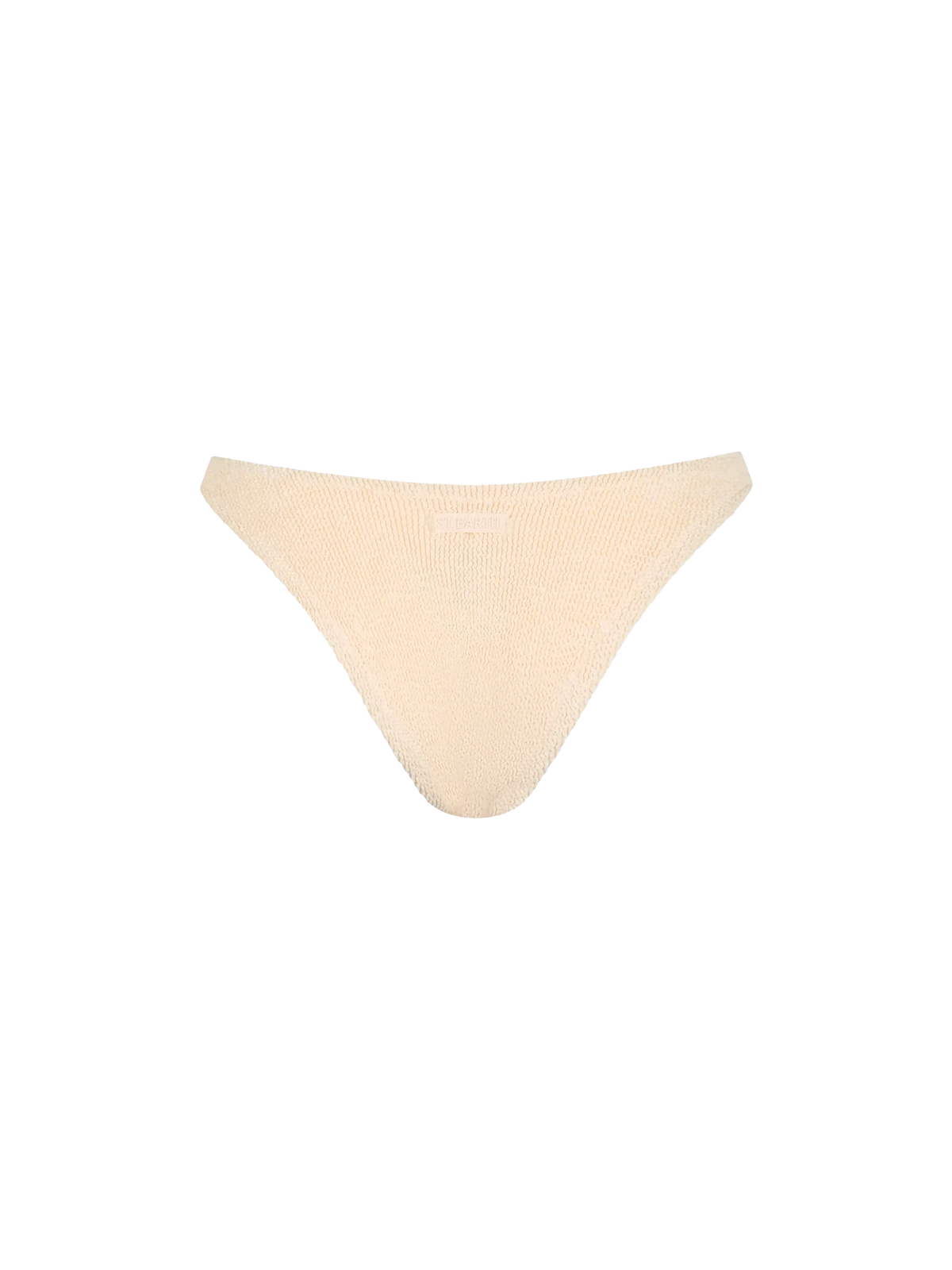 Slip mare Elise beige in tessuto crinkle