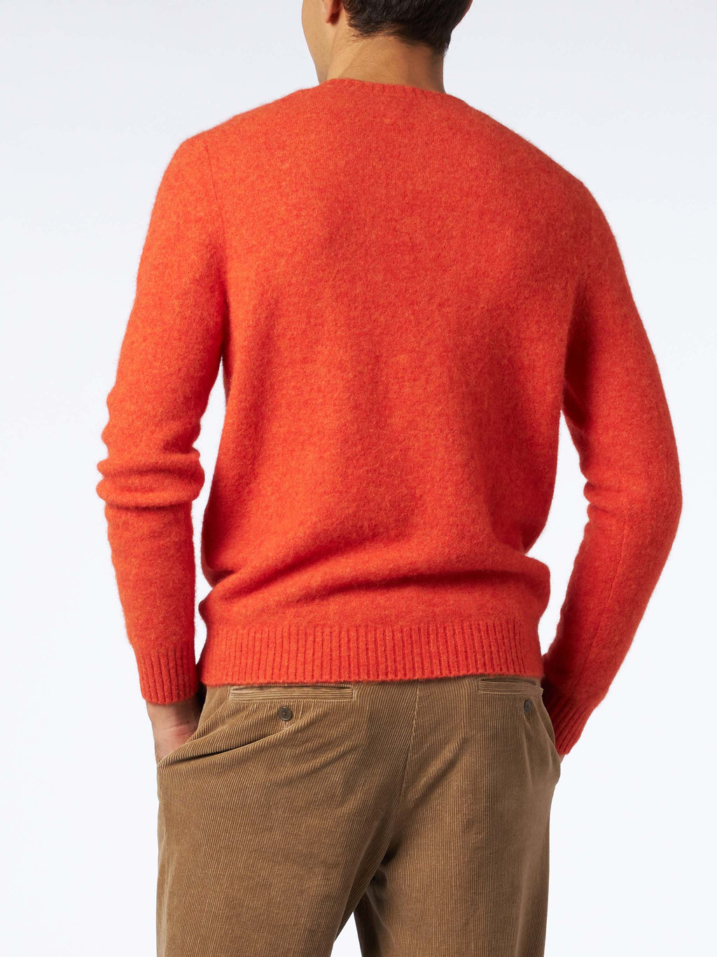 Maglia girocollo Heron arancione con ricamo logo