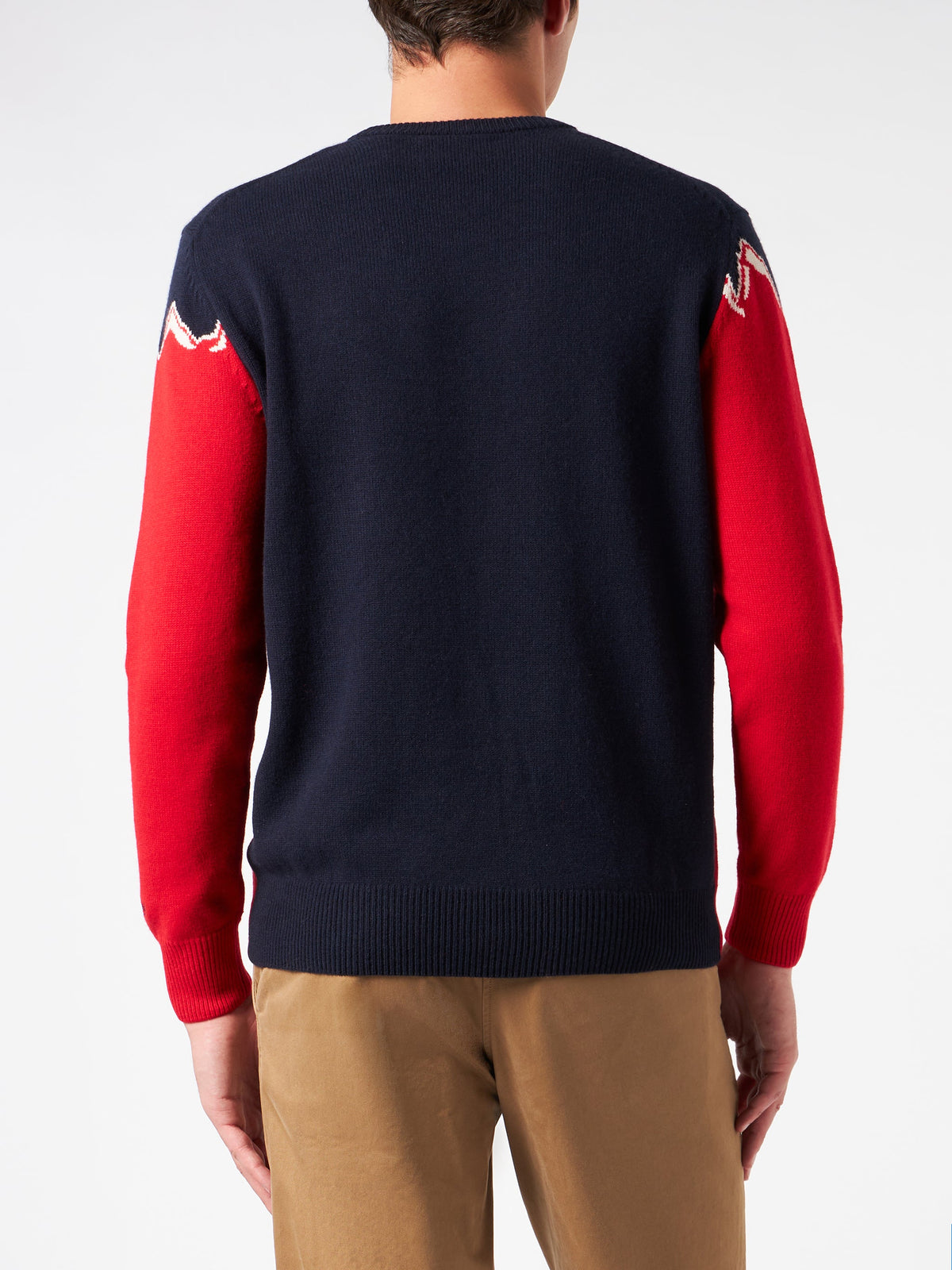 Maglia girocollo Heron con jacquard sole di Campiglio