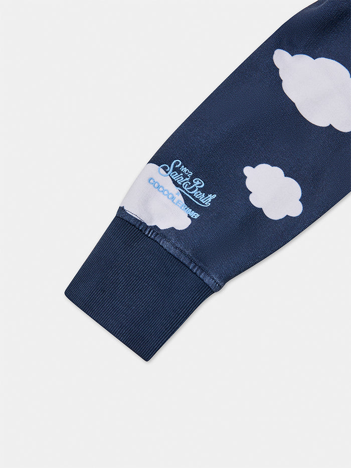 Felpa Hutton blu con ricamo Coccole e nuvole | Special product image 3