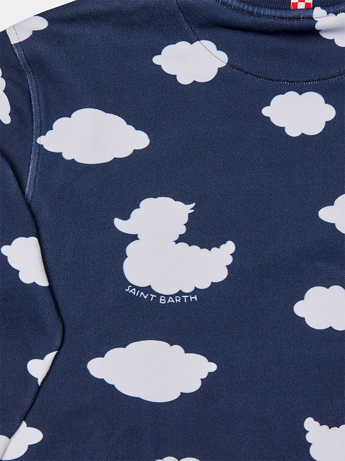 Felpa Hutton blu con ricamo Coccole e nuvole | Special product image 4