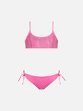 Bikini bralette Jaiden rosa con strass