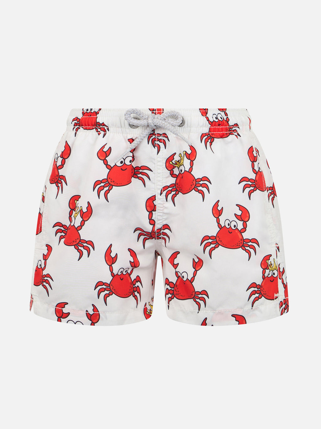 Costume mare Jean bianco con stampa king crab party