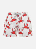 Costume mare Jean bianco con stampa king crab party