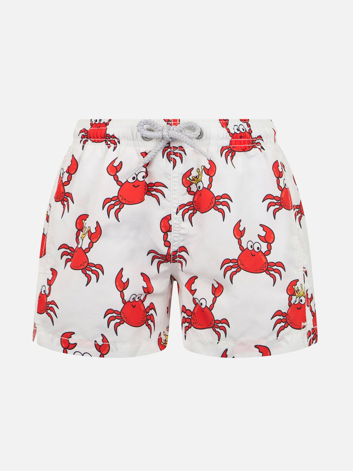 Costume mare Jean bianco con stampa king crab party