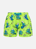 Costume mare Jean giallo fluo con stampa Puffi surf | Special Edition