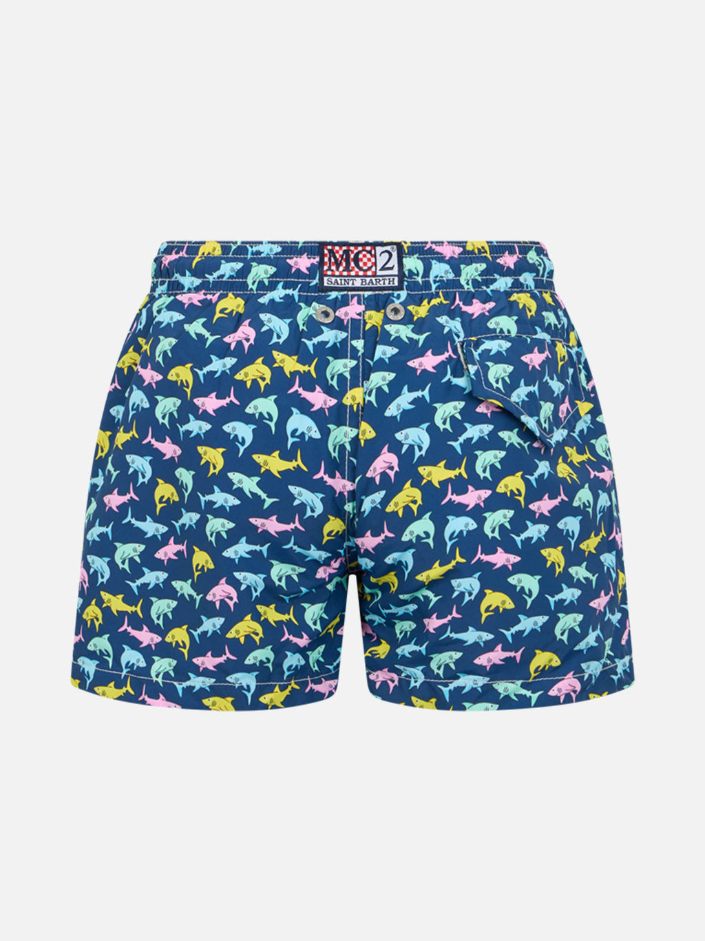 Costume mare Jean Lighting blu navy con stampa shark trouble