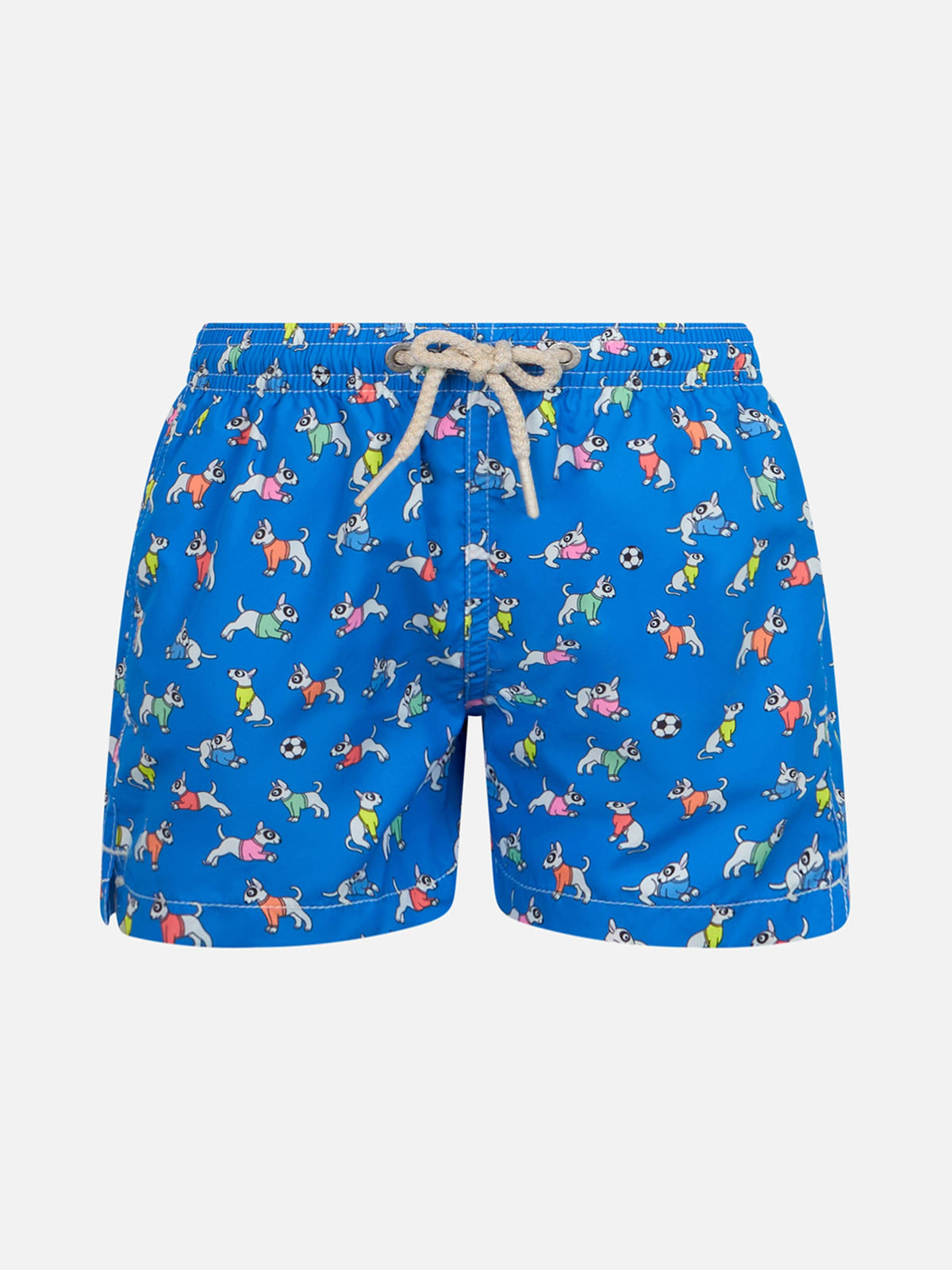 Costume mare Jean Lighting bluette con stampa cani