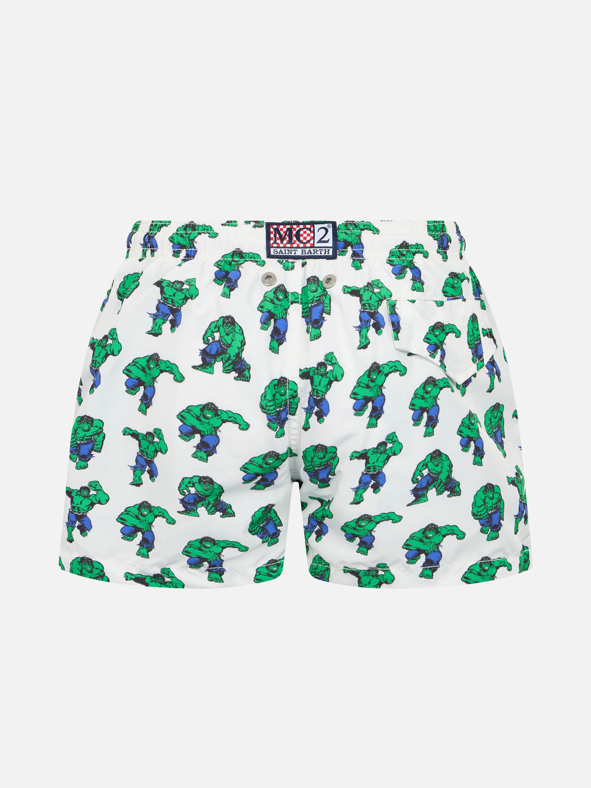 Costume mare Jean Lighting bianco con stampa Hulk | Special Edition
