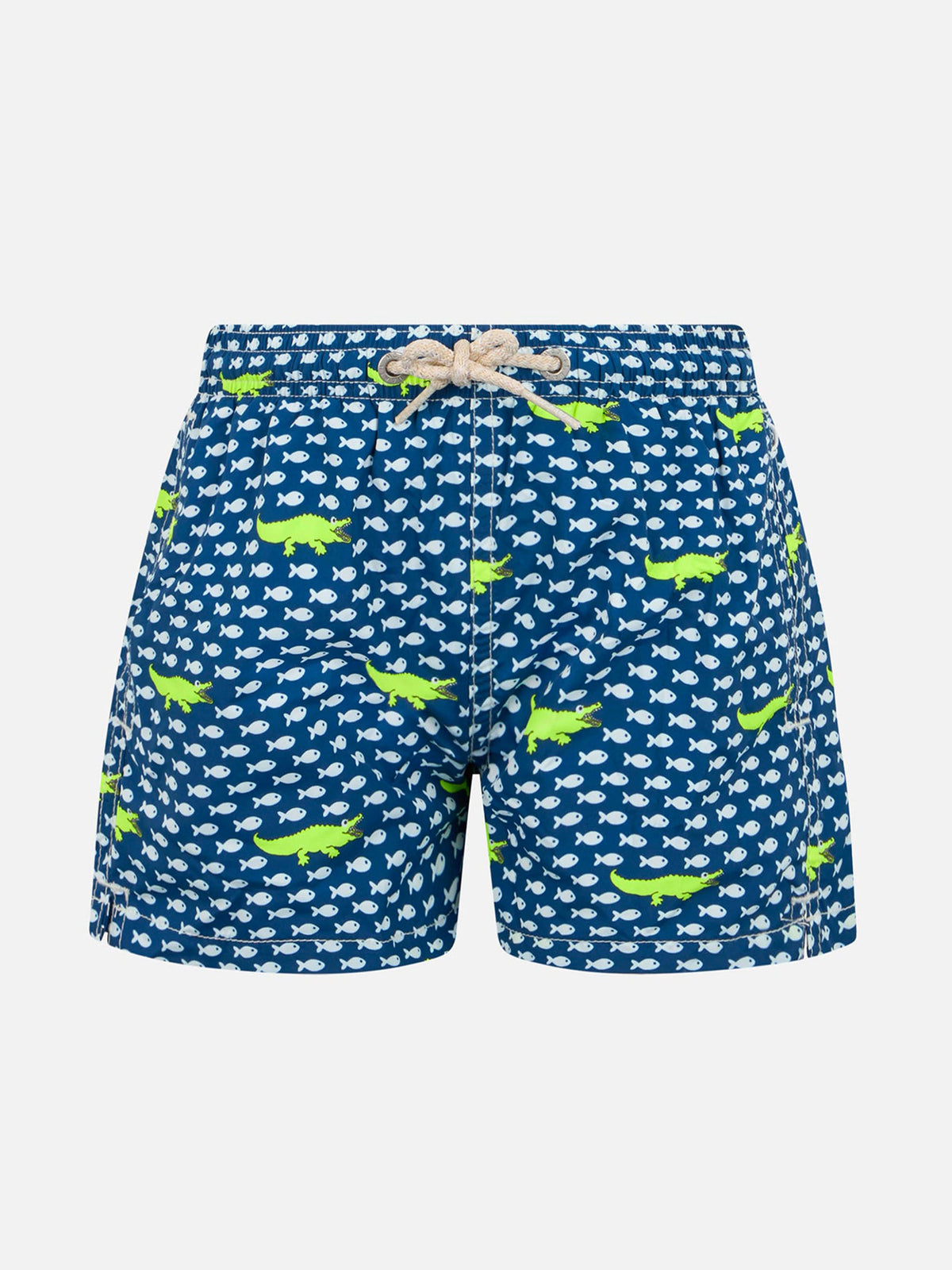 Costume mare Jean Lighting blu navy con stampa noci di cocco
