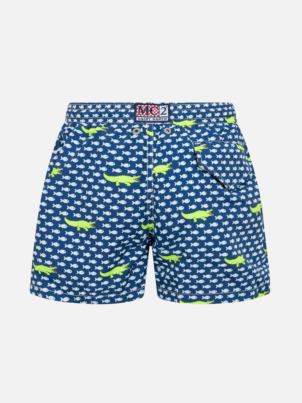 Costume mare Jean Lighting blu navy con stampa noci di cocco