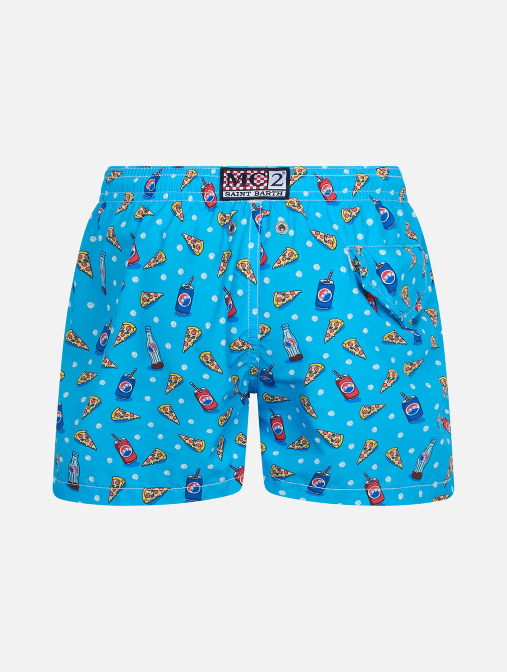 Costume mare Jean Lighting turchese con stampa pizza