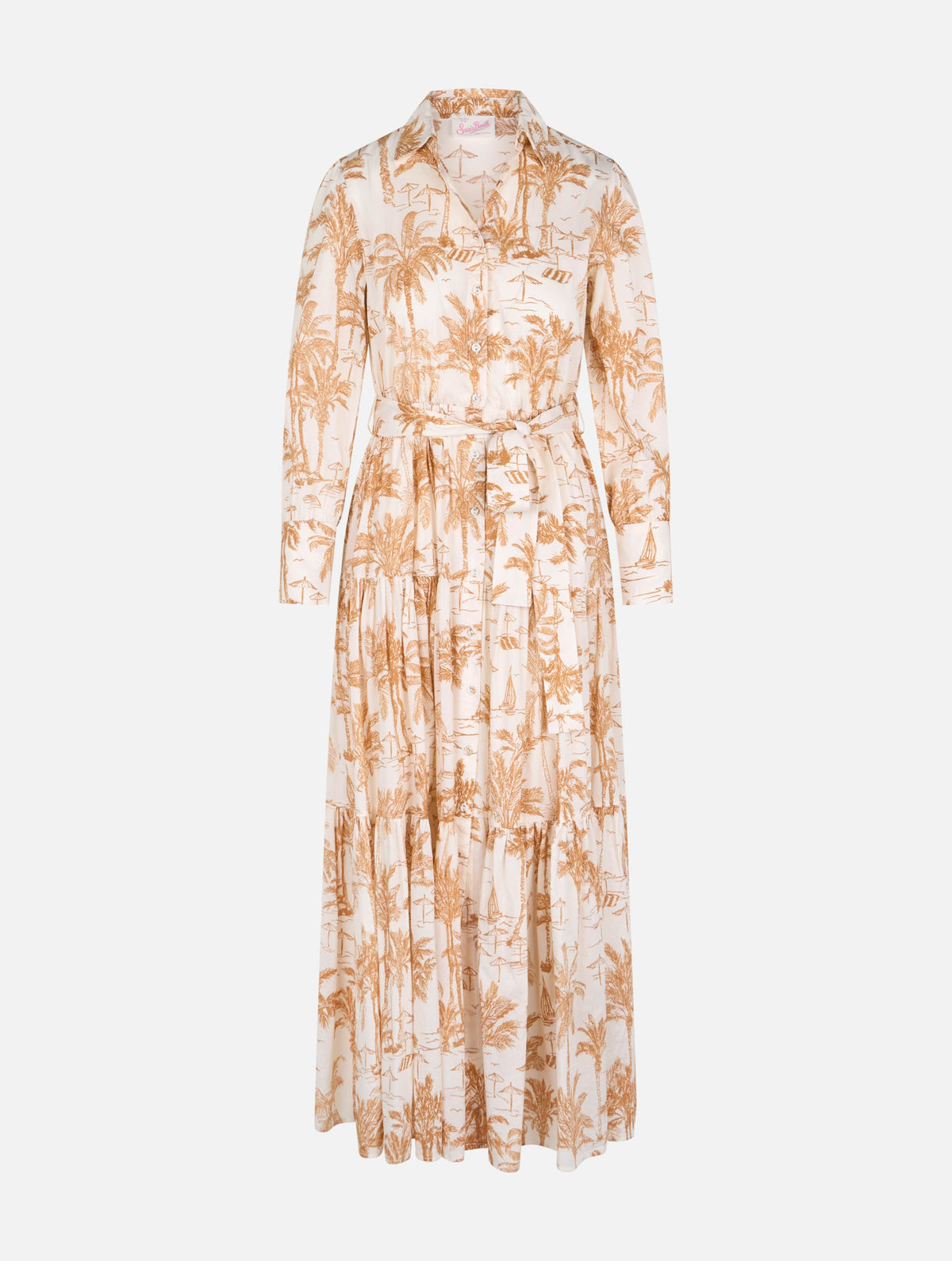 Abito lungo Jensen in cotone con stampa toile de Jouy